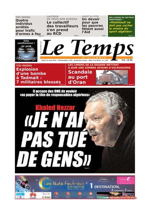 Le Temps d'Algérie Editions du Mardi 14 aout 2012