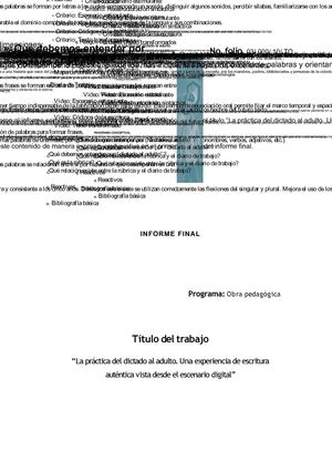 La práctica del dictado al adulto. Una experiencia de escritura auténtica vista desde el escenario digital