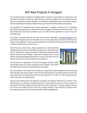 DLF Projects in Gurgaon