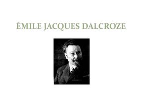 La Rítmica Dalcroze