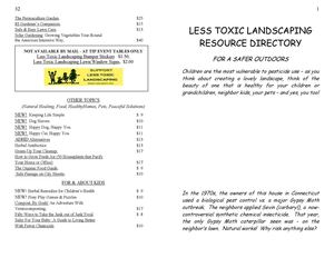 Less Toxic Landscaping Resource Directory: For a Safer Outdoors