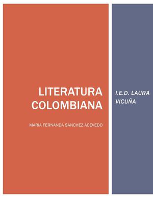LITERATURA COLOMBIANA