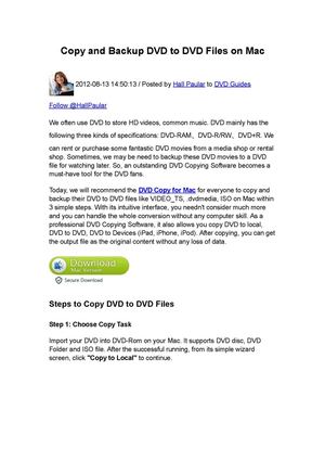 How to Copy DVD to DVD on Mac