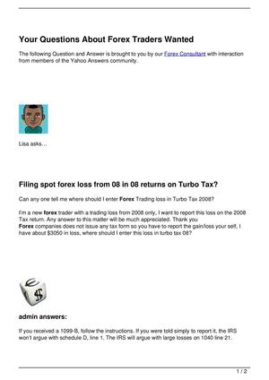 Your Questions About Forex Traders Wanted