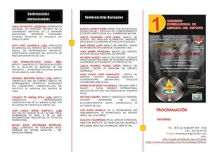 PROGRAMACIÓN I CONGRESO INTERNACIONAL DE MEDICINA DEL DEPORTE - UNIVERSIDAD LIBRE DE CALI 2012 (MEDIDEPORTE LIBRE 1)