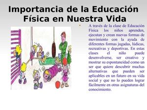 Importancia de la Educacion Fisica