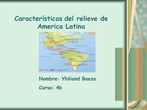 Características de América Latina  