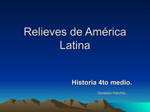 Relieves de america Latina