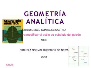 geometría analítica