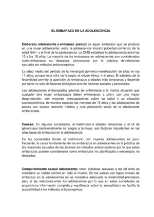 Embarazo en adolescentes