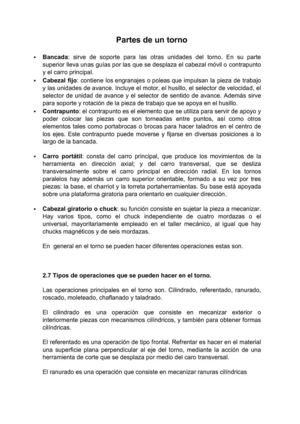 manufactura: partes de un torno 