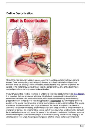 Define Decortication