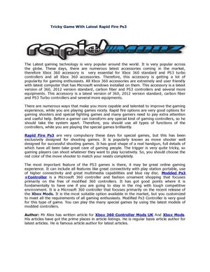 Tricky Game With Latest Rapid Fire Ps3