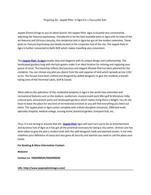 Jaypee Plots in Agra - Residential Plots &amp;Properties in Agra