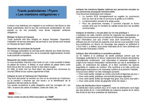 Tracts publicitaires - Quelles obligations ?