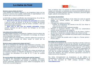 La chaîne du froid