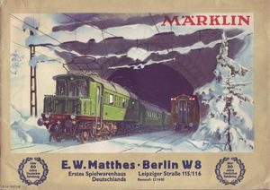 Catalogue MARKLIN 1937/38 allemagne