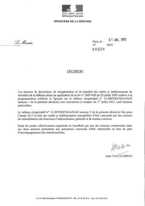 Restructuration et perspectives