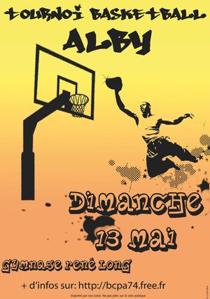 Affiche tournoi de basket-ball