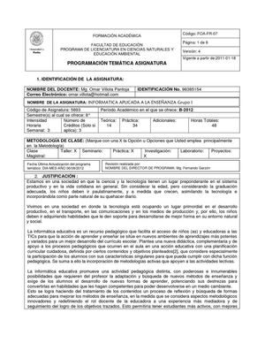 Programa Informática Aplicada a la Enseñanza GI