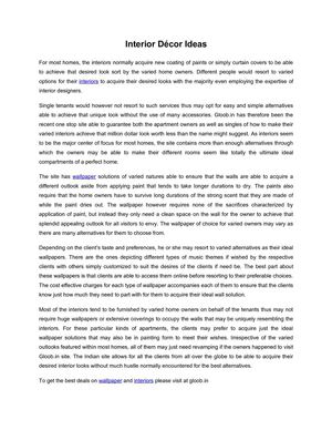 Interior Decor Ideas