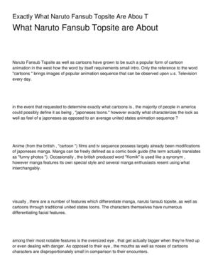 Exactly What Naruto Fansub Topsite Are Abou T