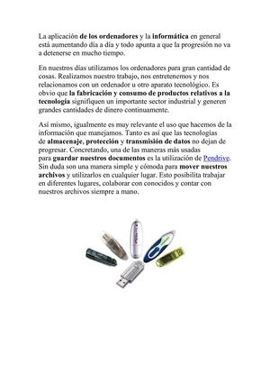 La tecnologia de los pendrive
