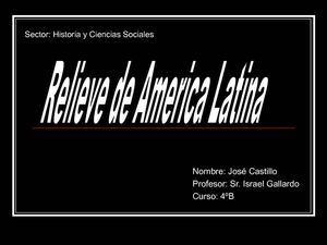 Características del Relieve de América Latina