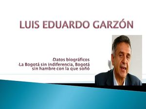 RESUMEN PLAN DE GOBIERNO DE LUIS EDUARDO GARZON