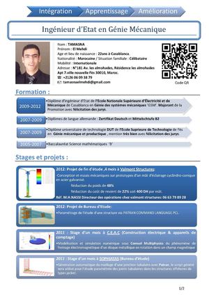 CV TAMASNA El Mehdi