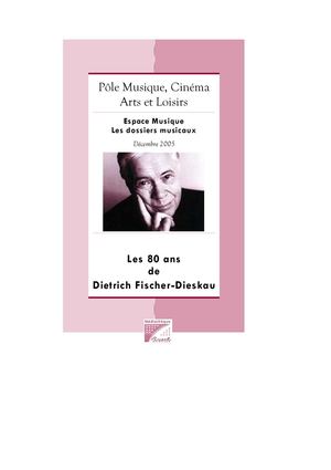 Les 80 ans de Dietrich Fischer-Dieskau