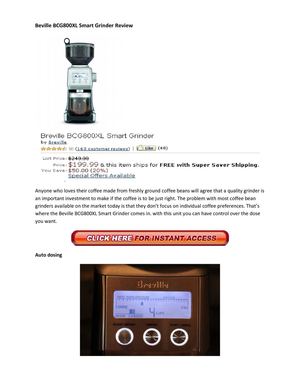 Beville BCG800XL Smart Grinder Review