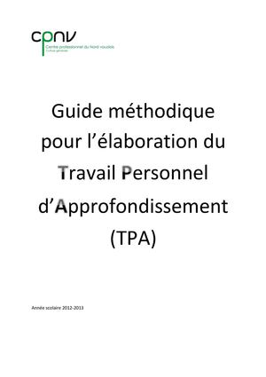 TPA_Guide méthodique 2012
