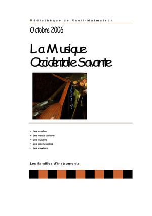 Petite histoire de la musique savante : les familles d'instruments