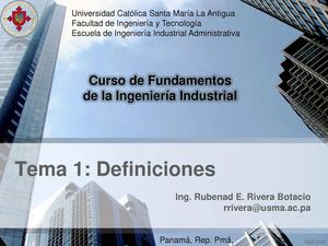 USMA Fundamentos Tema 1 Definiciones Ingenieria