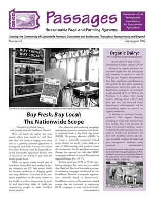 July - August 2006 Sustainable Farming and Food Newsletter