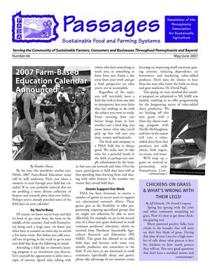 May - June 2007 Sustainable Farming and Food Newsletter
