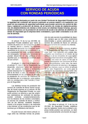 Servicio de Acuda con Ronda periódica