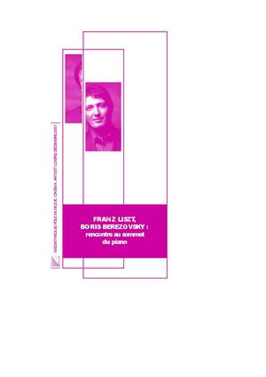 Franz Liszt - Boris Berezovsky : rencontre au sommet du piano