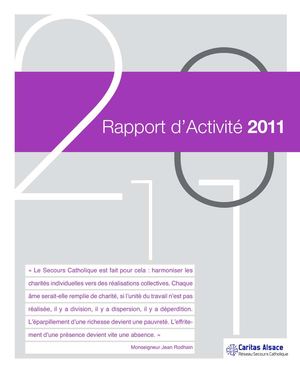 Caritas Alsace - Rapport d'activité 2011