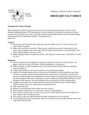 Drought Fact Sheet: Preparing for Drought - Geauga County, Ohio