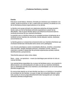 problemas familiares y sociales