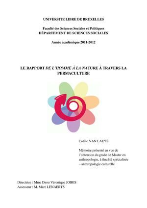 Le rapport de l'Homme à la Nature à travers la Permaculture