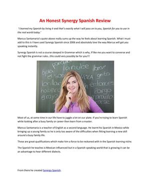 synergy spanish free lesson