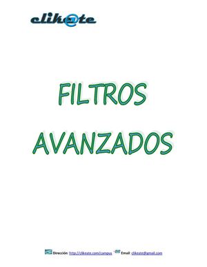 Filtros avanzados