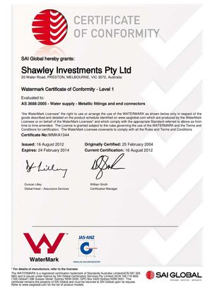 CTS Flange Certification register pdf