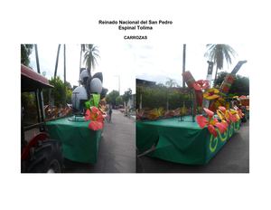 Carrozas Reinado Nacional del San Pedro en el Espinal Tolima