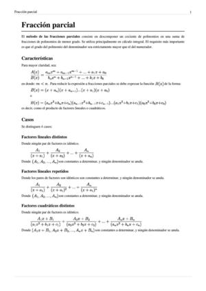 FRACCIONES PARCIALES