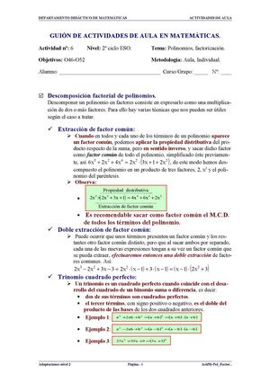 Factorización 2