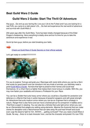 Calaméo - Best Guild Wars 2 Guide